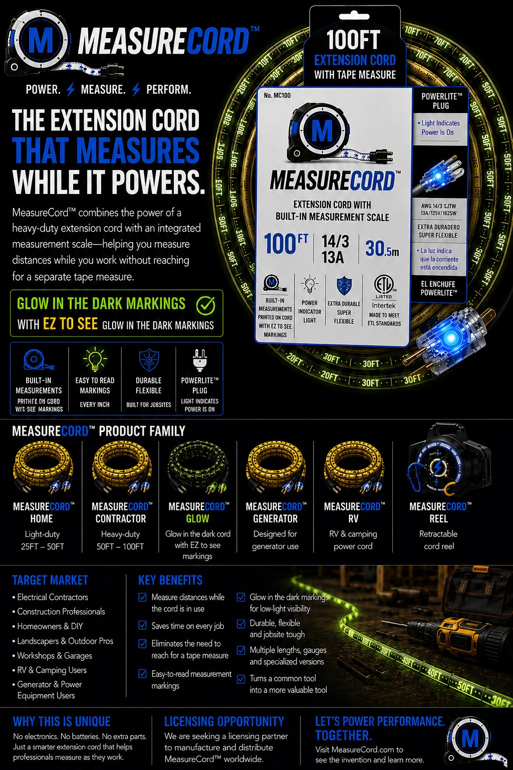 MeasureCord™ Glow-in-the-Dark