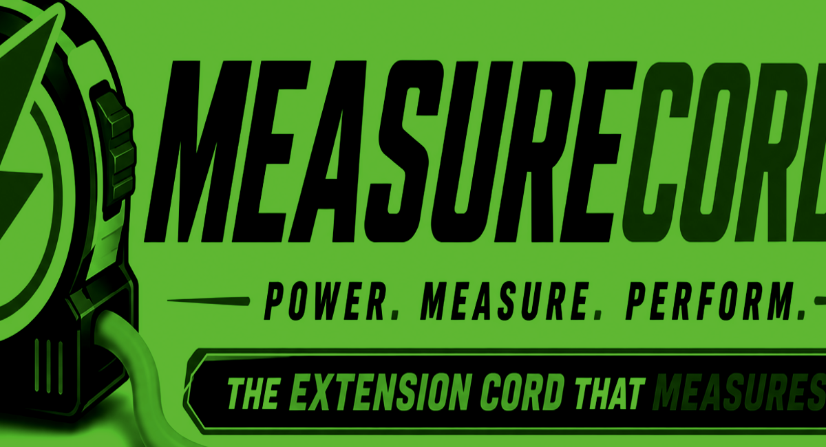 MeasureCord measurement markings shown in a dark visibility concept